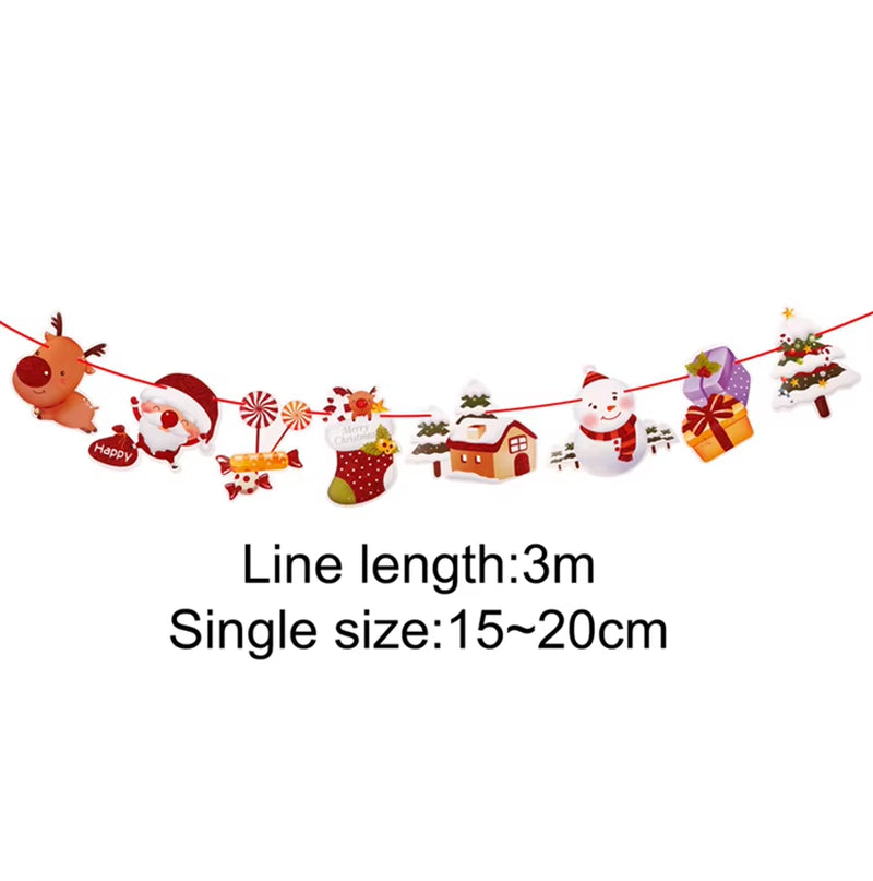 Christmas Banner Merry Christmas Decor for Home Garland Christmas Ornaments Noel Navidad 2025 Cristmas Decor Happy New Year 2026