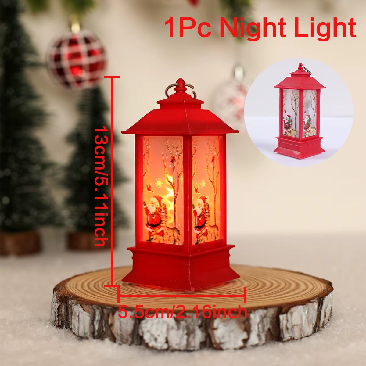Merry Christmas Lantern Light Ornament Christmas Decorations for Home 2024 Navidad Cristmas Table Decor Xmas Gifts New Year 2025