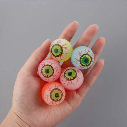 10Pcs/Lot Funny Eyeballs Bouncy Balls Halloween Party Scary Eye Balls Toy Balls Kids Children Gifts Random Color