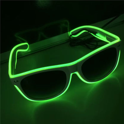 LED Glow Glasses Fashion Neon Light up Glow Rave Costume Party Bright Sunglasses Easter Party Supplies