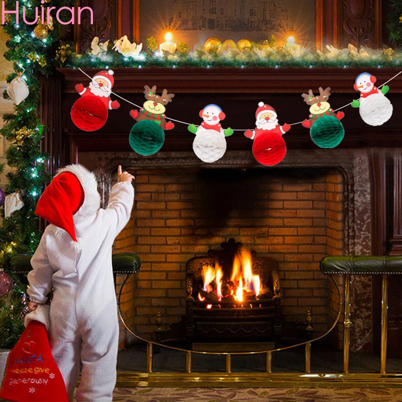 Christmas Banner Merry Christmas Decor for Home Garland Christmas Ornaments Noel Navidad 2025 Cristmas Decor Happy New Year 2026