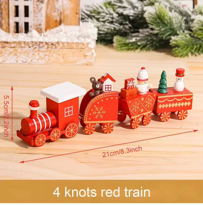 Christmas Train Merry Christmas Decorations for Home 2024 Cristmas Wooden Ornament Xmas Navidad Noel Gifts New Year 2025