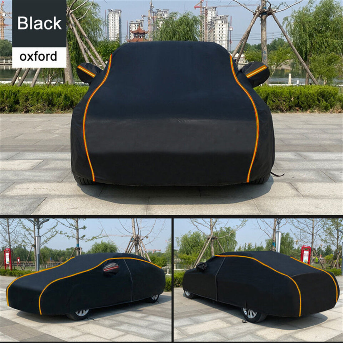 Universal Waterproof 6 Layer Car Cover Heavy Duty Cotton Rain Snow UV Protection
