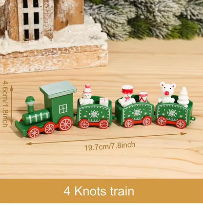 Christmas Train Merry Christmas Decorations for Home 2024 Cristmas Wooden Ornament Xmas Navidad Noel Gifts New Year 2025