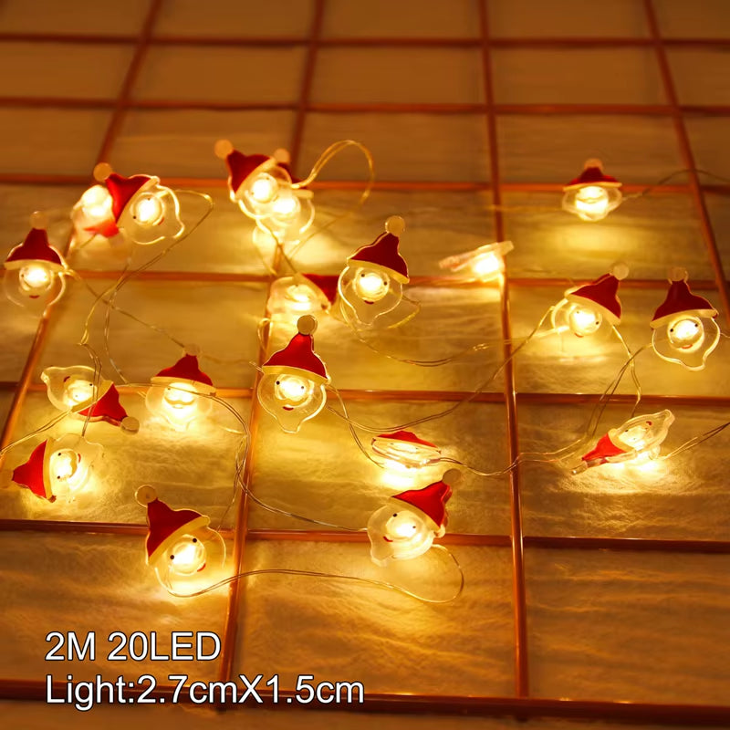 Xmas String Light Christmas Tree Ornament Merry Christmas Decor for Home Cristmas Decor Noel Navidad Gift 2022 New Year 2023