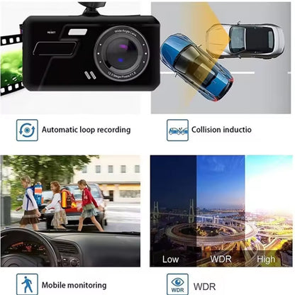 Dashcam Pro DUAL REAR Car Camera  Wide Angle 1080p With 32GB SD Card