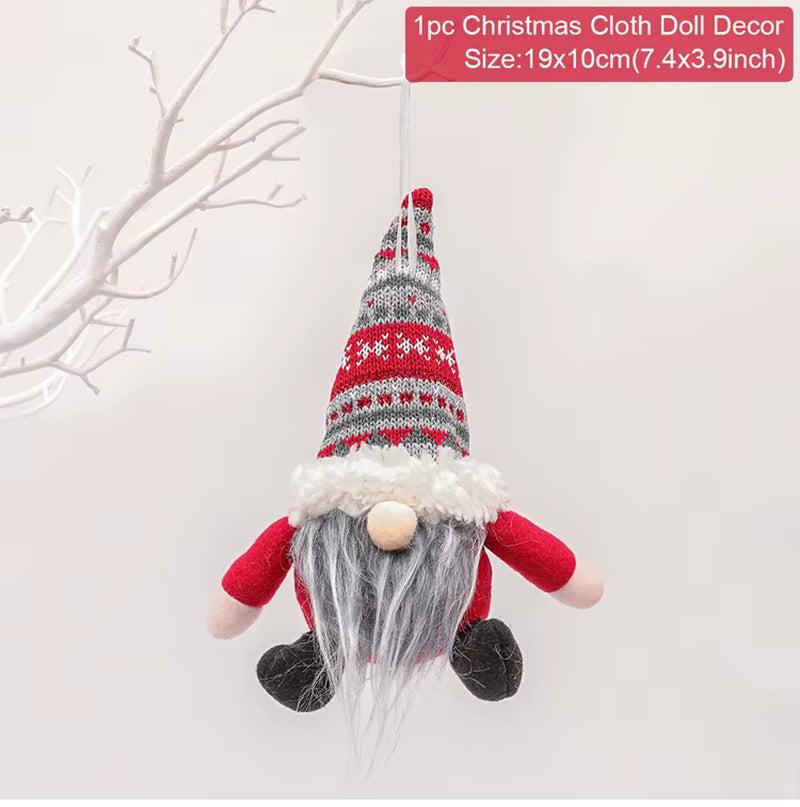 Christmas Doll Gnome Merry Christmas Decorations for Home 2022 Cristmas Ornament Xmas Navidad Gifts New Year 2023
