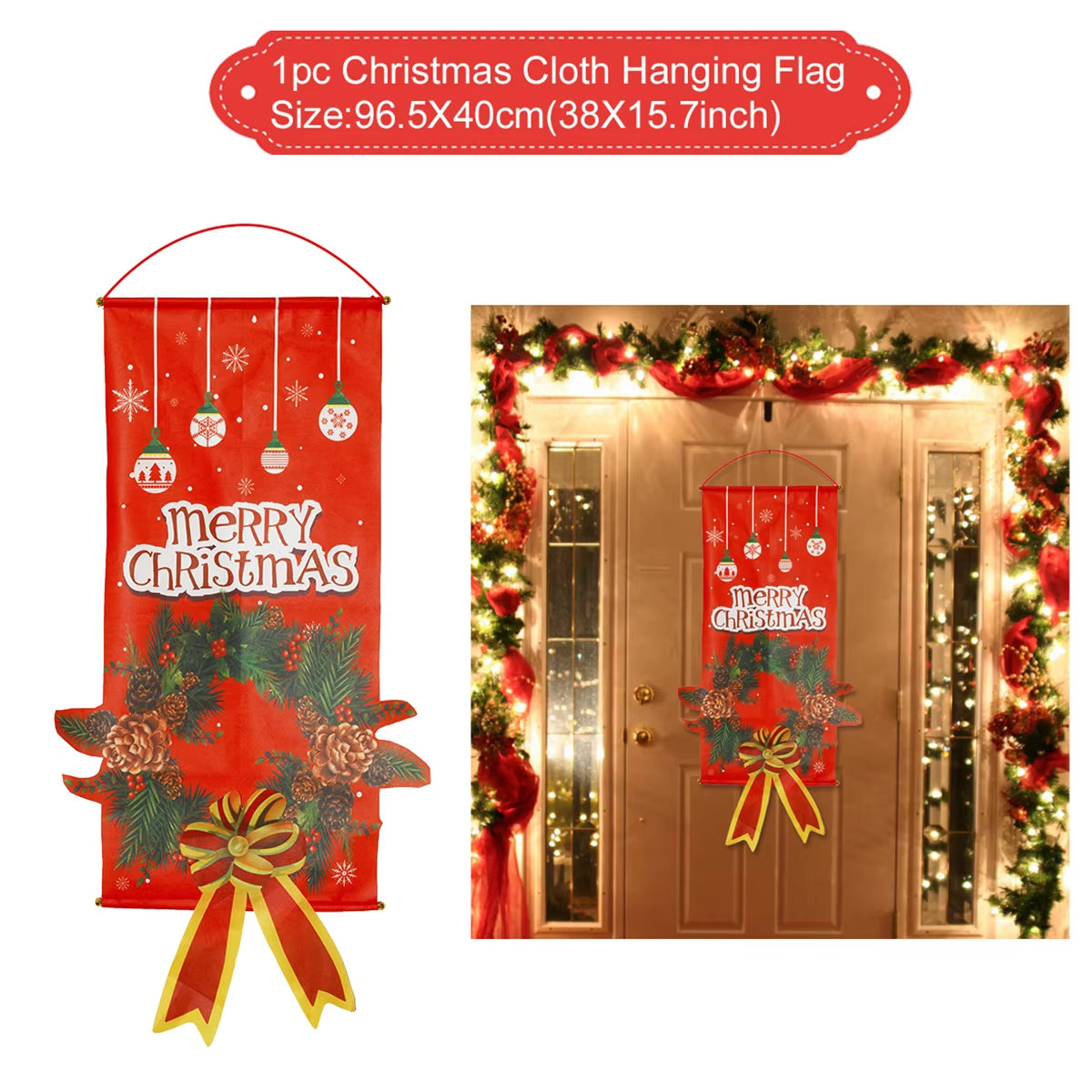 Christmas Banner Merry Christmas Decor for Home Garland Christmas Ornaments Noel Navidad 2025 Cristmas Decor Happy New Year 2026