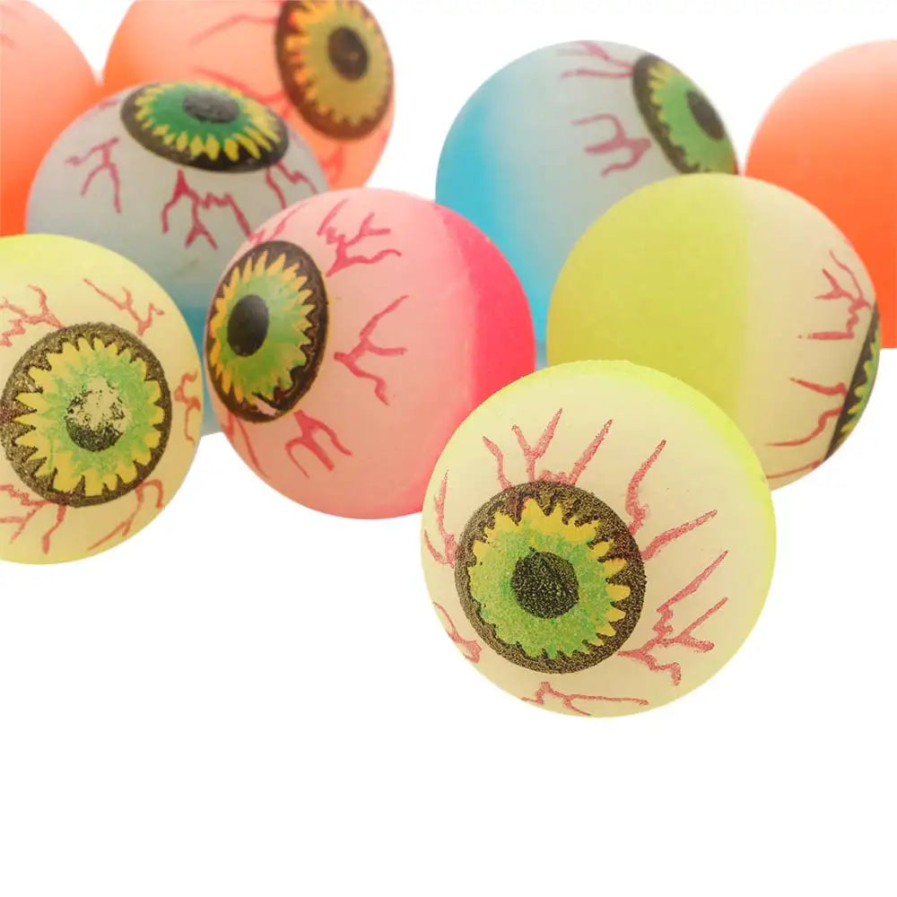 10Pcs/Lot Funny Eyeballs Bouncy Balls Halloween Party Scary Eye Balls Toy Balls Kids Children Gifts Random Color