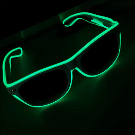 LED Glow Glasses Fashion Neon Light up Glow Rave Costume Party Bright Sunglasses Easter Party Supplies