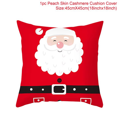 Merry Christmas Cushion Cover Christmas Decorations for Home 2022 Cristmas Ornament Pillow Case Xmas Navidad Gifts New Year 2023