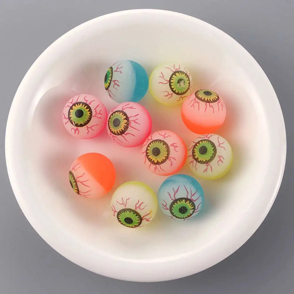 10Pcs/Lot Funny Eyeballs Bouncy Balls Halloween Party Scary Eye Balls Toy Balls Kids Children Gifts Random Color