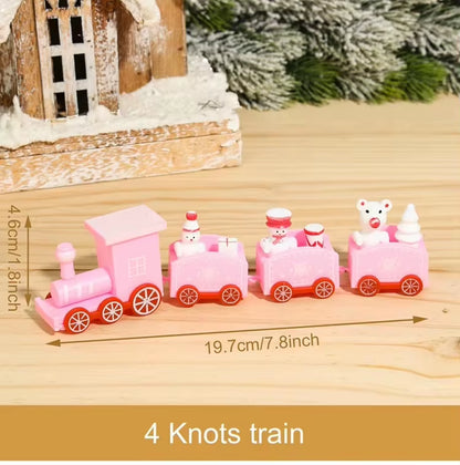 Christmas Train Merry Christmas Decorations for Home 2024 Cristmas Wooden Ornament Xmas Navidad Noel Gifts New Year 2025